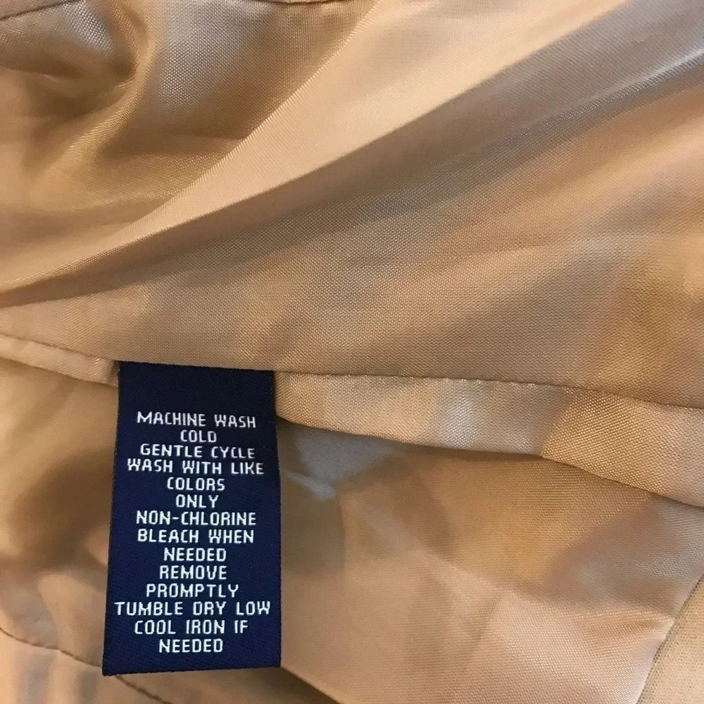 Chaps Tan Military Fitted Blazer Jacket Women’s Size Small